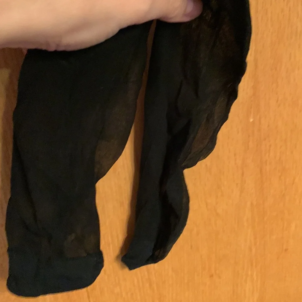 Jockey black sheer control top small tall pantyhose reinforced toe VGUC